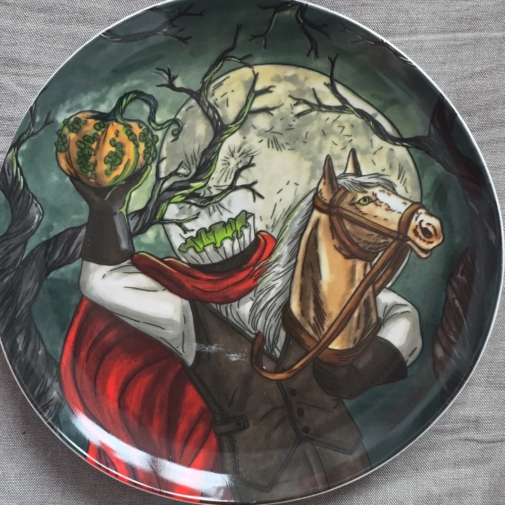 ❤️BUY 5 GET 3 FREE West Elm Dapper Animal Halloween Salad Plate,Retail $14.00 US